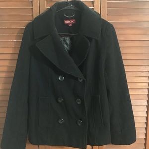 Black Double-breasted Pea Coat